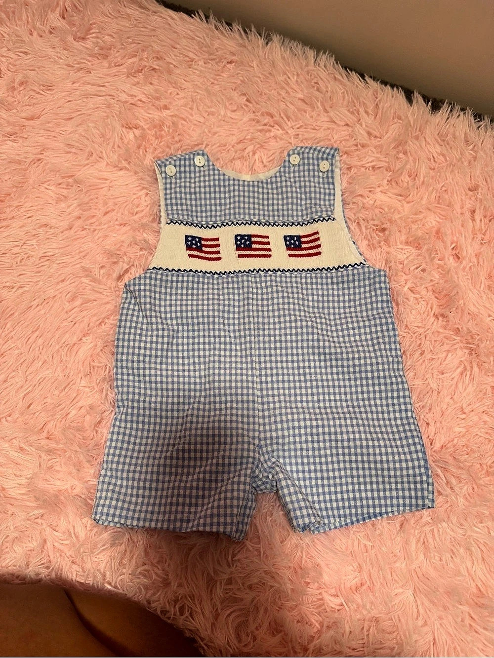 Vineyard Vines Blue & White Checkered Romper